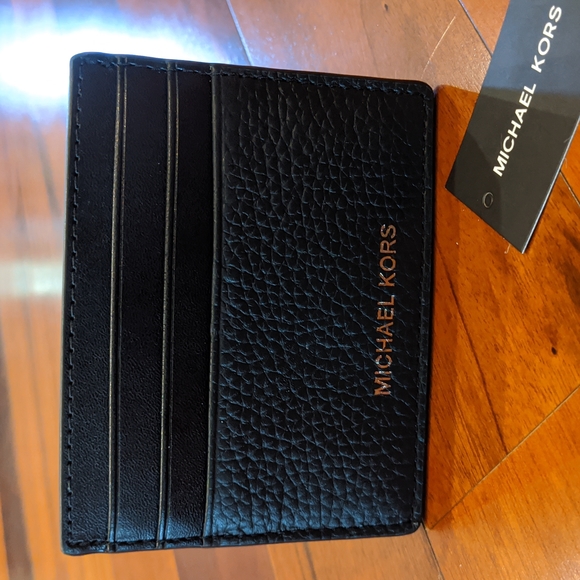 Michael Kors Pebbled Leather Cooper Tall Card Case  + Dust Bag  Nwt ❤️ - Picture 2 of 6